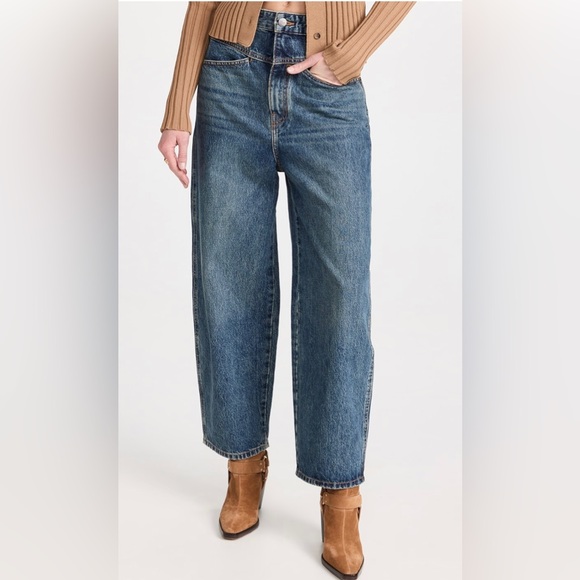 NWT KHAITE Preen Wide Barrel Leg in Dark Wash - Picture 7 of 7